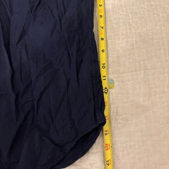 Alex Mill Cotton Dark Navy Blue Button Up Polo Small - Picture 7 of 7